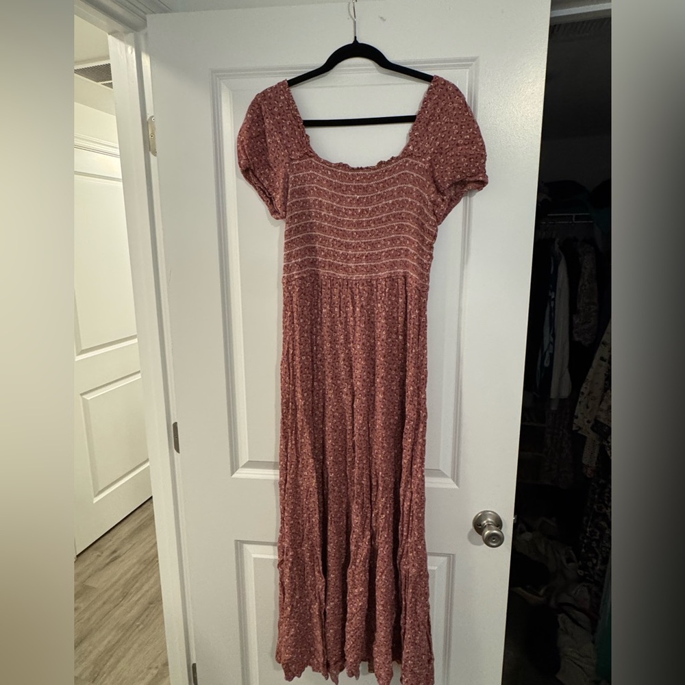 Treasure & Bond Pink Floral Maxi Dress